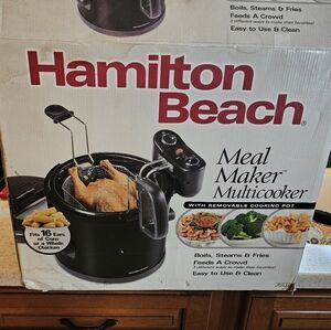 NEW! RARE! HAMILTON BEACH MEAL MAKER MULTICOOKER 35137 FRYER STEAMER OPEN BOX